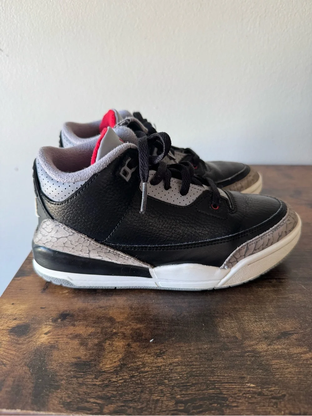 Nike Air Jordan 3 Retro PS Black Cement DM0966-010 Kids Size 2Y Sneakers